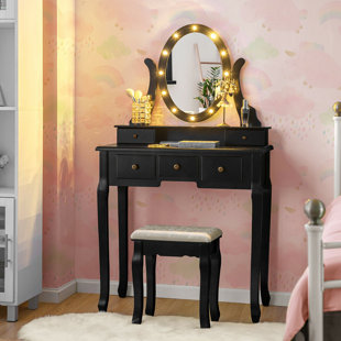 Black Lighted Makeup Vanities You Ll Love In 2020 Wayfair