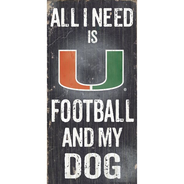 NCAA Football and My Dog Textual Art Plaque by Fan Creations
