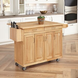 Epping Kitchen Island with Wood Top