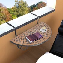 Adjustable Wall-Mounted Balcony Bar Table Railings for Patio Outdoor Indoor Garden Ailj Balcony Railing Hanging Table Folding Balcony Deck Table
