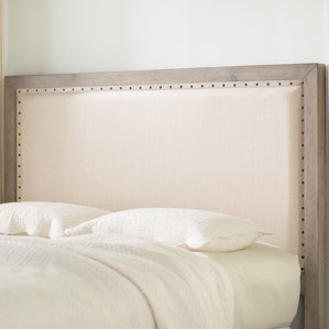 Burgundy Upholstered Panel Headboard by Lark Manor