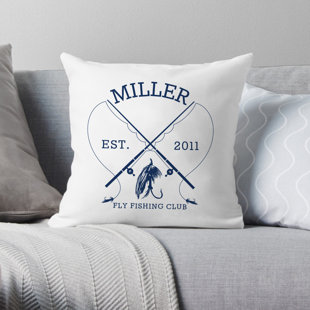 fly fishing throw pillows