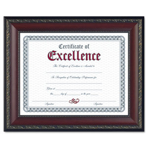 World Class Document Frame w/Certificate, Walnut, 8 1/2 x 11