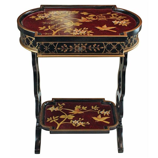 The Terrace Of Shanghua Asian Style Lacquered End Table By Design Toscano