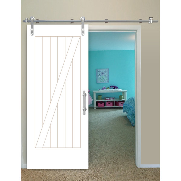 Cottage Prime Solid Wood Panelled Pine Interior Barn Door by Creative Entryways