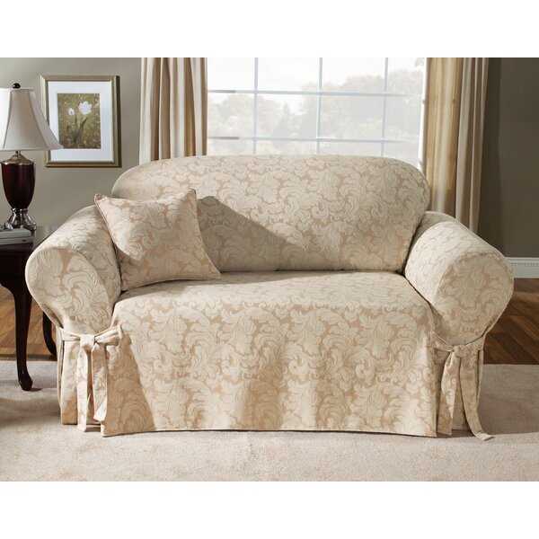 Scroll Classic Box Cushion Loveseat Slipcover By Sure Fit