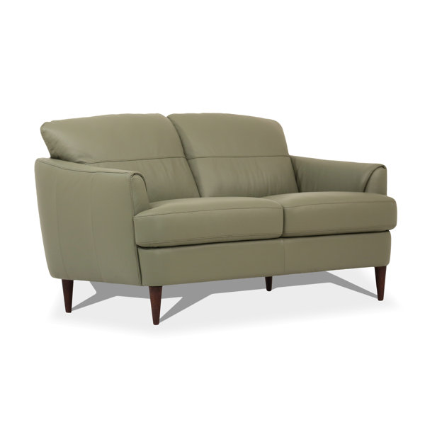 Bova Leather Loveseat By Corrigan Studio Great Reviews
