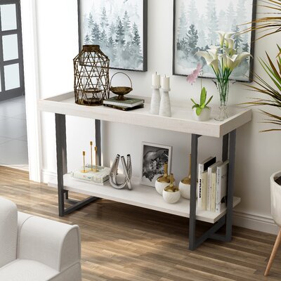 17 Stories Rupe 47" Console Table  Color: White