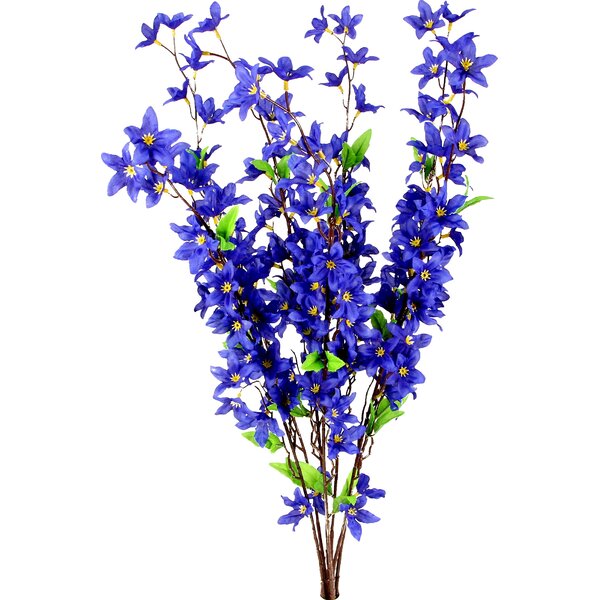 blue artificial flowers