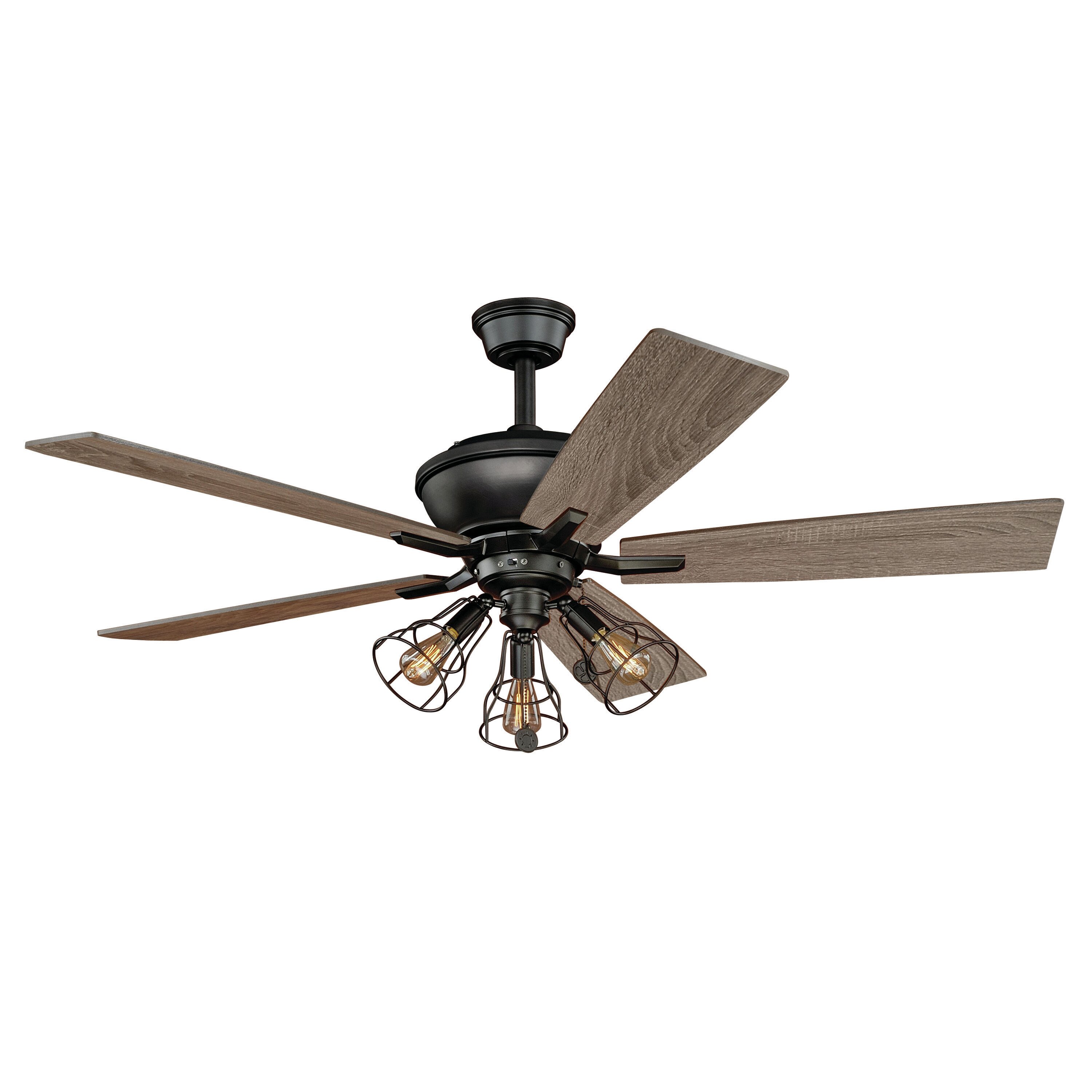 52 Clybourn 5 Blade Ceiling Fan With Remote Control Light Kit Included