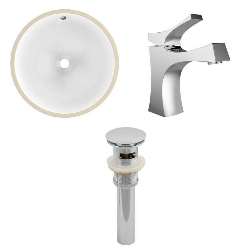Avanities Ceramic Circular Undermount Bathroom Sink With Faucet And Overflow Wayfair