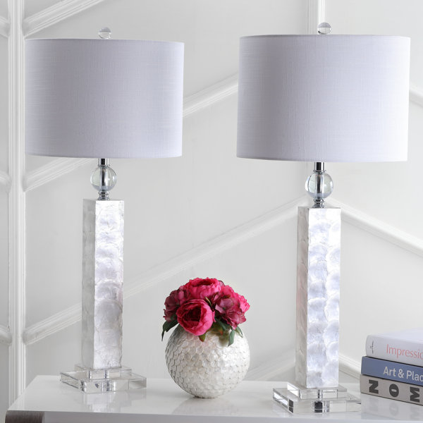 White Shell on Silver Plated Base Royal Designs Natural Seashell Lamp Finial