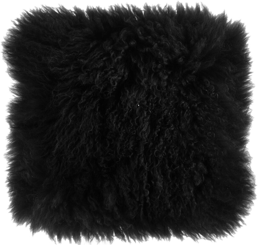 Becky Mongolian Fur Throw Pillow & Reviews | AllModern