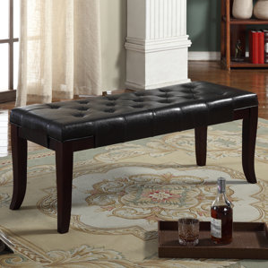 Antonio Leather Bench by Brassex