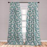 Blue Floral Curtains Wayfair