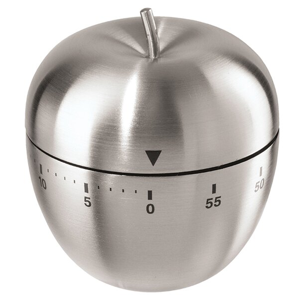 Stainless Steel Apple 60 Minute Kitchen Timer by OGGI CORPORATION