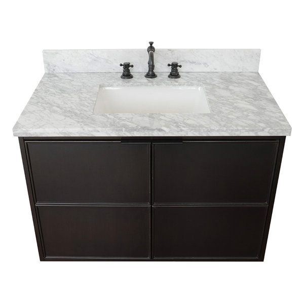Elwes 37 Wall-Mounted Single Bathroom Vanity Set by Gracie Oaks