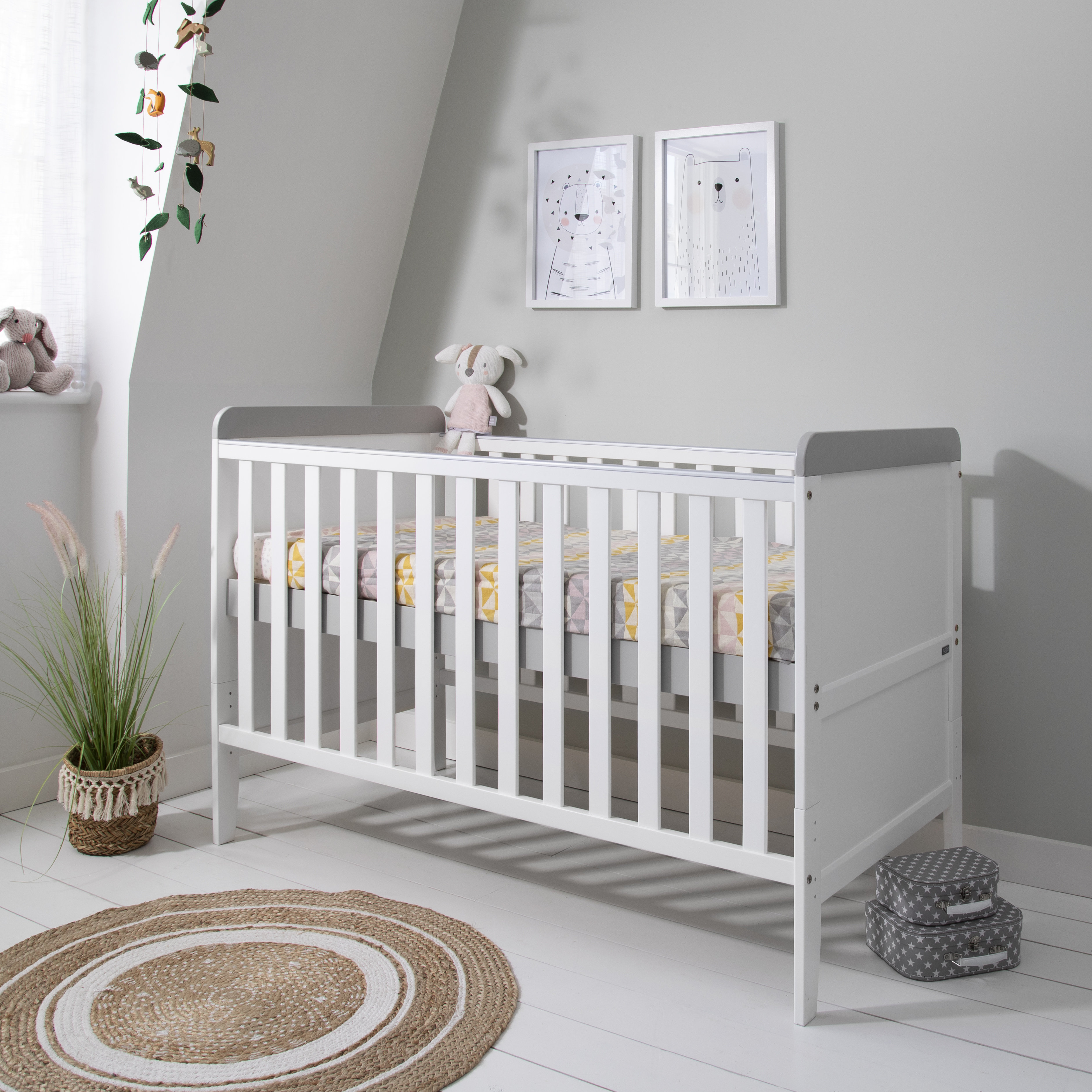 cot top changer grey