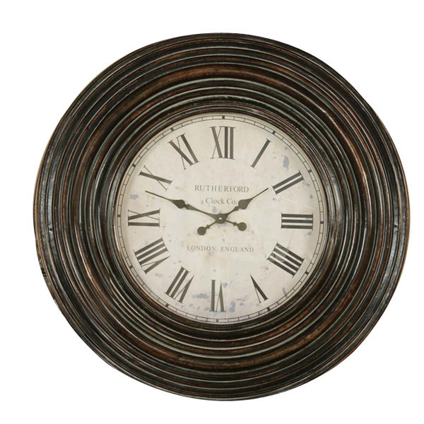 Bloomsbury Market Oversized 38 Gage Wood Wall Clock Reviews Wayfair