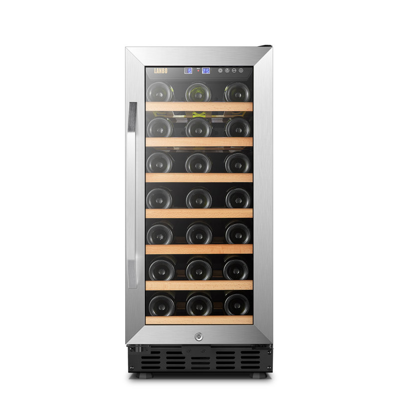 Lanbo 33 Bottle Freestanding Refrigeration Single Zone Wine Refrigerator Reviews Wayfair