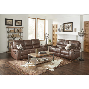 Stampley Leather Air Manual Reclining Living Room Set (Set of 2)