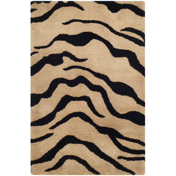 Dorthy Gold/Black Area Rug by Bloomsbury Market