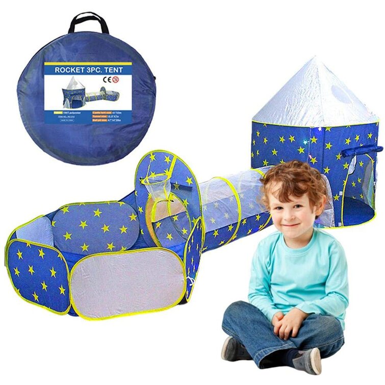 Portable Kids 3-in-1 Space Capsule Play Tent for Children Indoor Outdoor Use