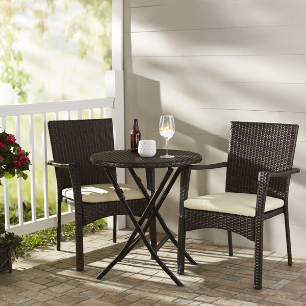 Best Grampian 3 Piece Bistro Set With Cushions By Three Posts Great Reviews