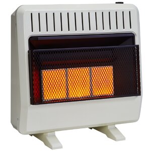 Dual Fuel Ventless Infrared 30,000 BTU Natural Gas / Propane Wall Mounted Heater with Automatic Thermostat