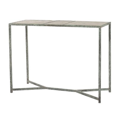 ellahome Web 48" Console Table  Table Base Color: Gilded Gold, Table Top Color: Concrete
