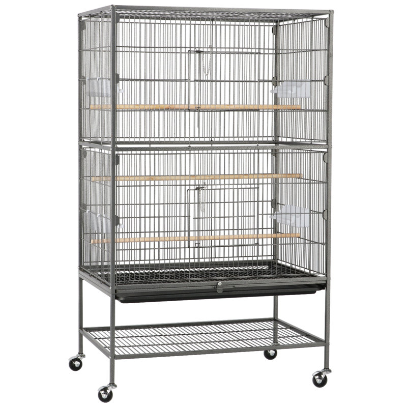 large parrot cage on wheels