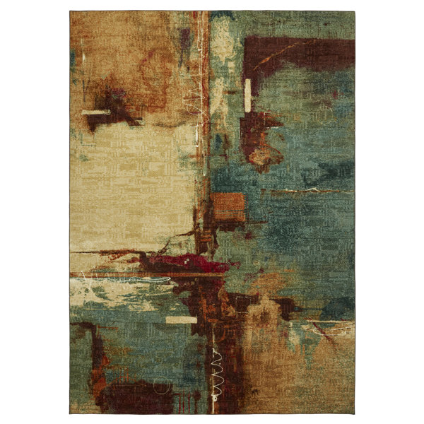 Florencia Aqua/Tan Area Rug by Langley Street