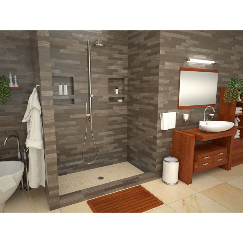 Tile Redi 60 X 36 Single Threshold Shower Base With Drain Plate