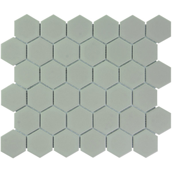 Barcelona Hexagon Matte 2 x 2.32 Porcelain Mosaic Tile in Taupe Beige by The Mosaic Factory