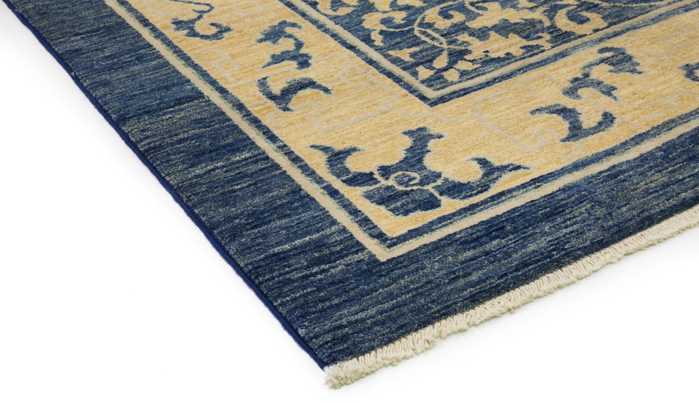 Darya Rugs OneofaKind Arts and Crafts HandKnotted Blue / Yellow