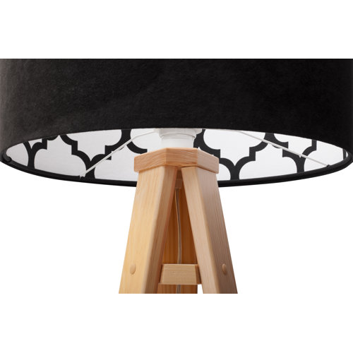 Maja 140cm Tripod Floor Lamp Rosdorf Park Base Finish: Natural