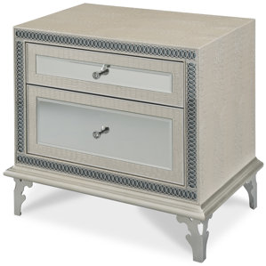 Hollywood Swank 2 Drawer Nightstand by Michael Amini (AICO)