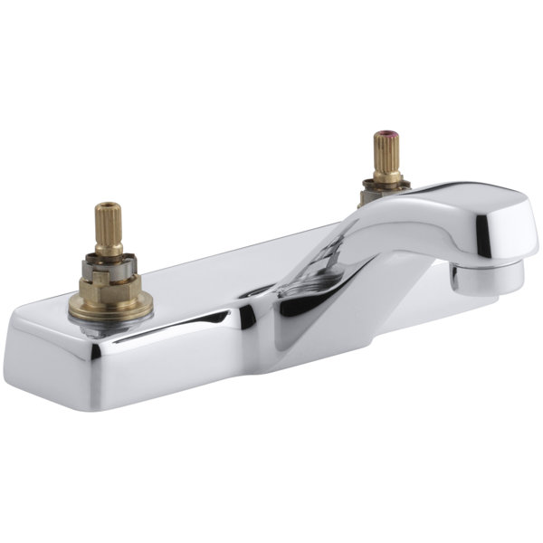Triton Centerset Commercial Bathroom Sink Faucet with Vandal-Resistant Aerator, Requires Handles, Drain Not Included by Kohler