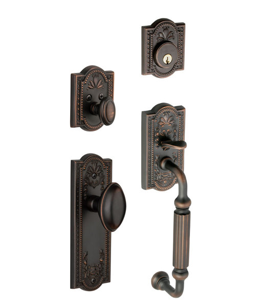 Parthenon Keyed Door Knob by Grandeur