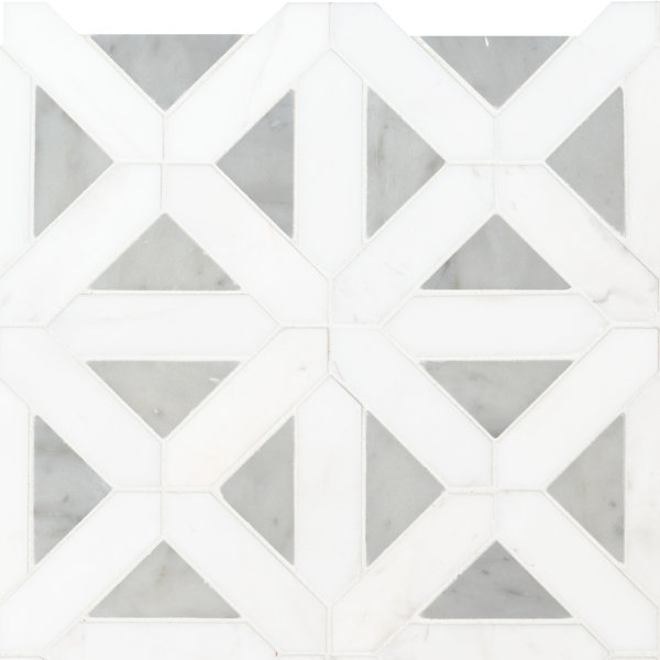 Bianco Dolomite 12 x 12 Marble Mosaic Tile in White by MSI