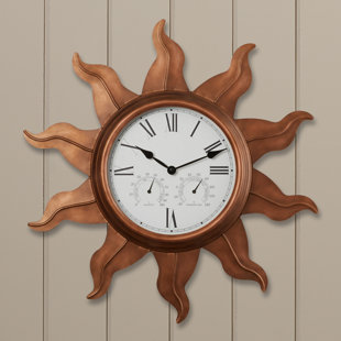 Outdoor Clocks You Ll Love Wayfair Estelle 24 Indoor Outdoor Wall Clock