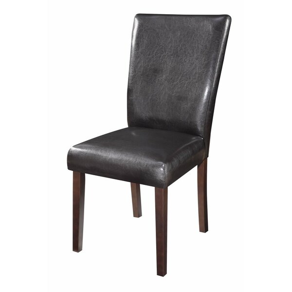 Hoelscher Upholstered Solid Wood Dining Chair In Black (Set Of 2) By Winston Porter