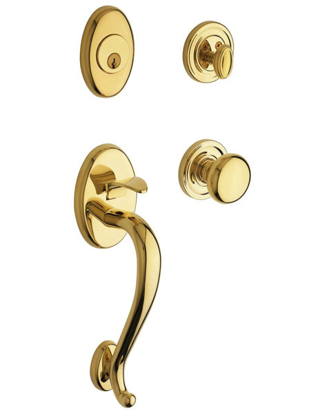 Logan Double Cylinder Handleset with Wave Interior Lever by Baldwin