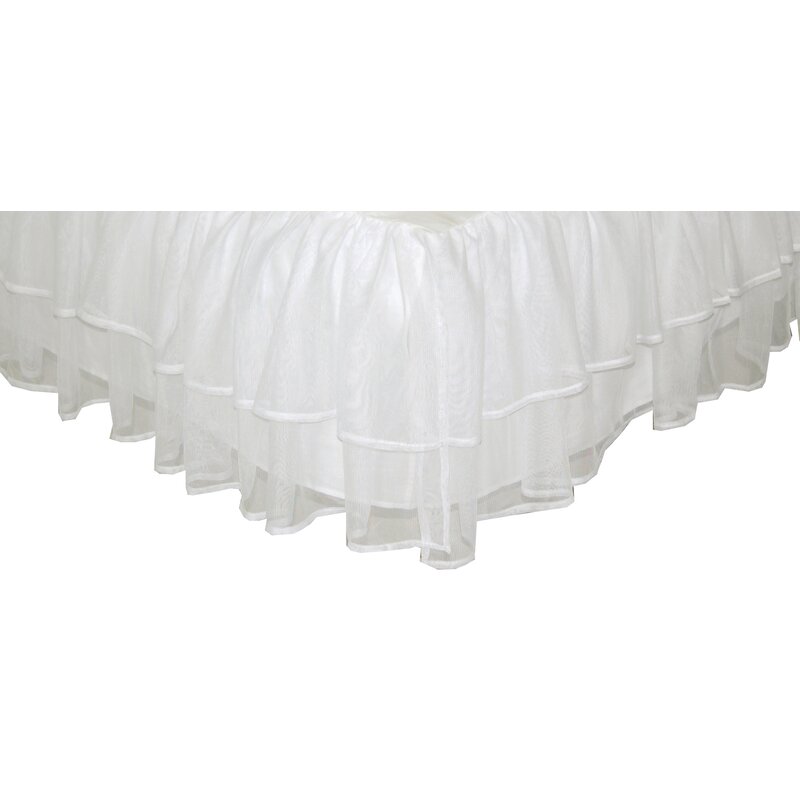 white lace crib skirt