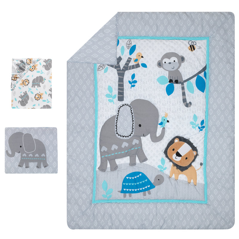 Bedtime Originals Jungle Fun Elephant Lion And Monkey Baby Nursery