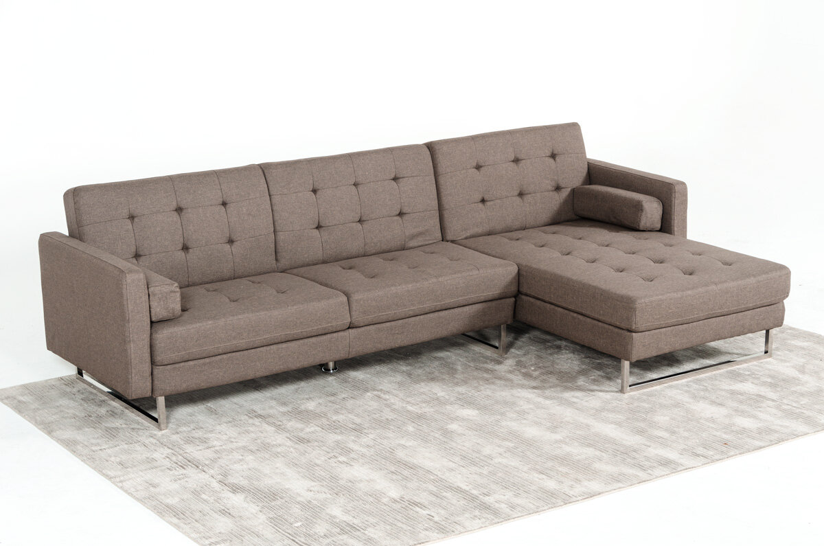 Wade Logan Alsatia Sleeper Sectional Reviews Wayfair