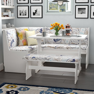 Dining Table With Bench Kitchen Room Sets You Ll Love In Olivia Nook 3 Piece Solid Wood Breakfast Dining Set