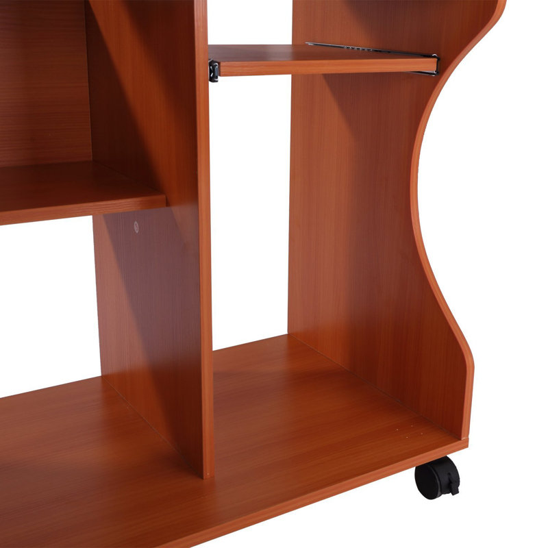 Homcom Pc Laptop Storage Shelf Workstation Wooden Computer Desk Pc Laptop Storage Shelf Workstation Wooden Computer Desk