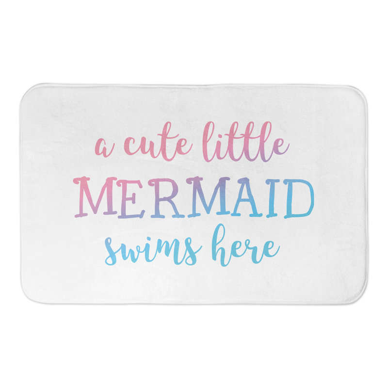 Zoomie Kids Jarret Cute Little Mermaid Bath Rug Wayfair Jarret Cute Little Mermaid Bath Rug