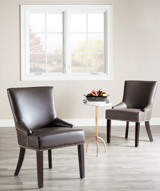 Darby Home Co York Genuine Leather Upholstered Dining Chair & Reviews Wayfair